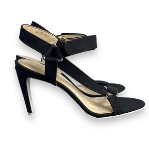 Nine West Black Heels Size 9 Velcro Ankle Straps